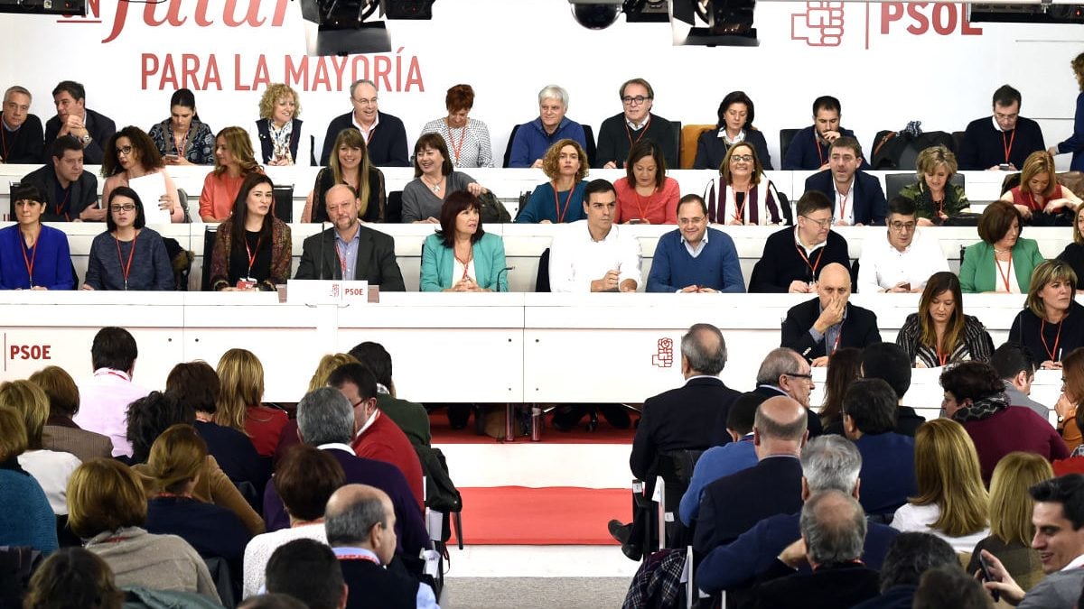 Imagen del Comité Federal del PSOE (Foto: AFP).