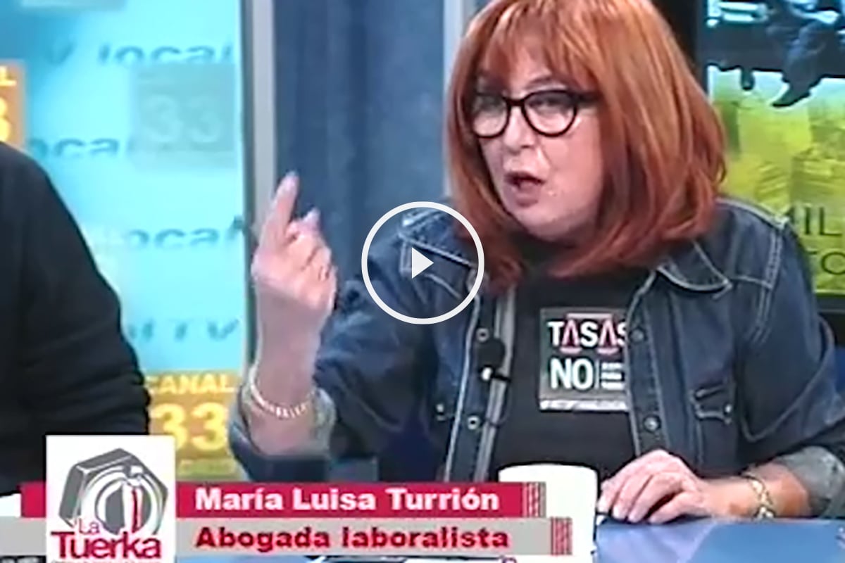 María Luisa Turrión, durante su aparición en el programa La Tuerka