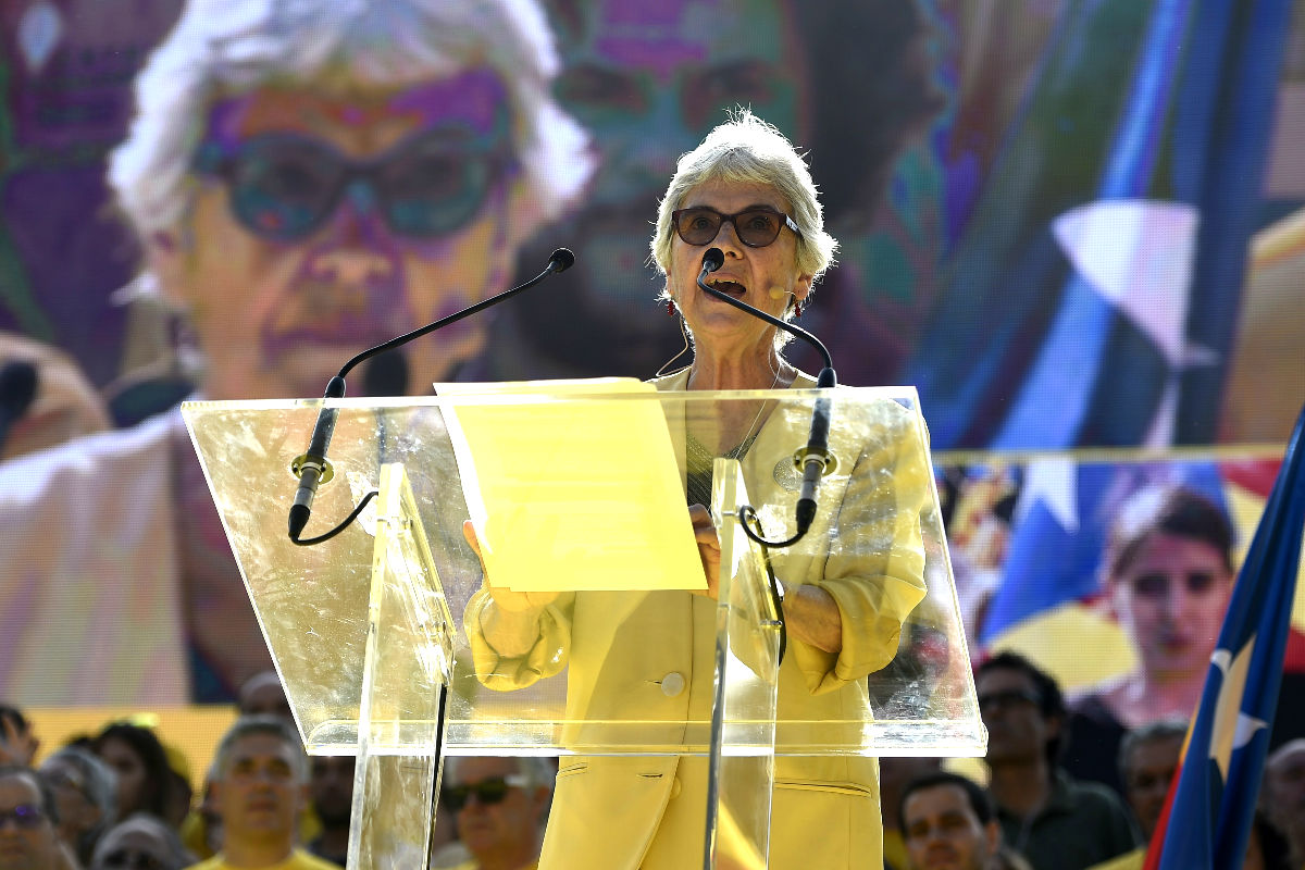 Muriel Casals, en un acto público en 2014 (Foto: AFP).