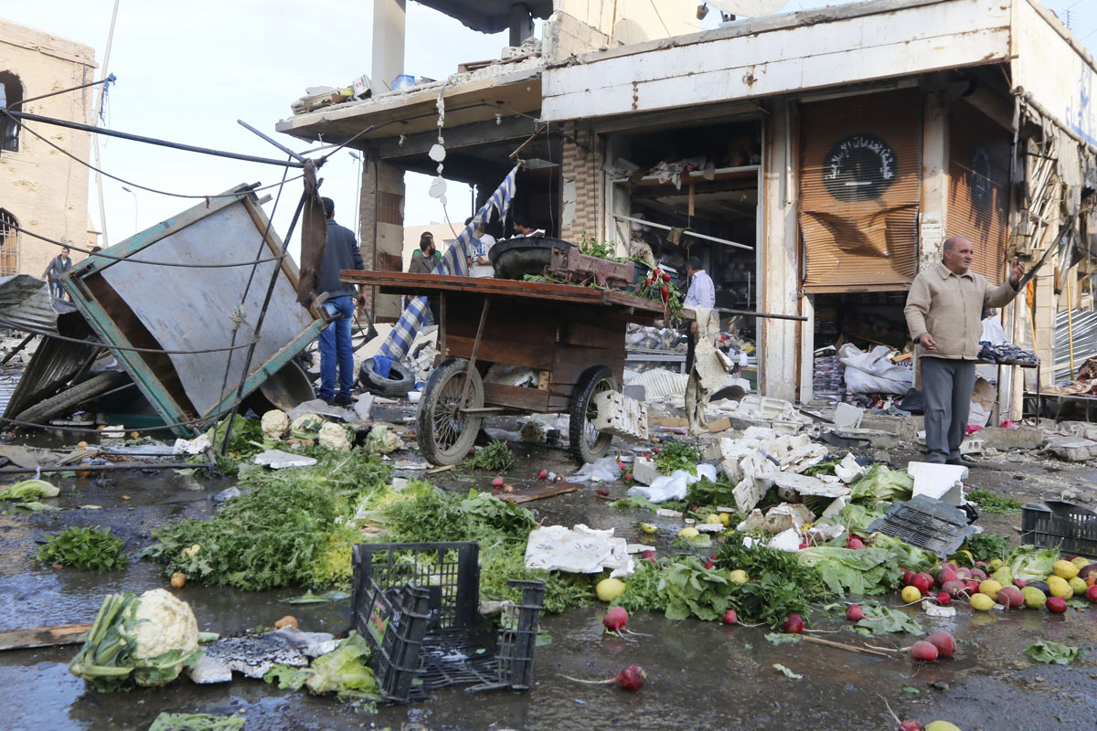 Raqqa después de un bombardeo. (Foto: Getty)