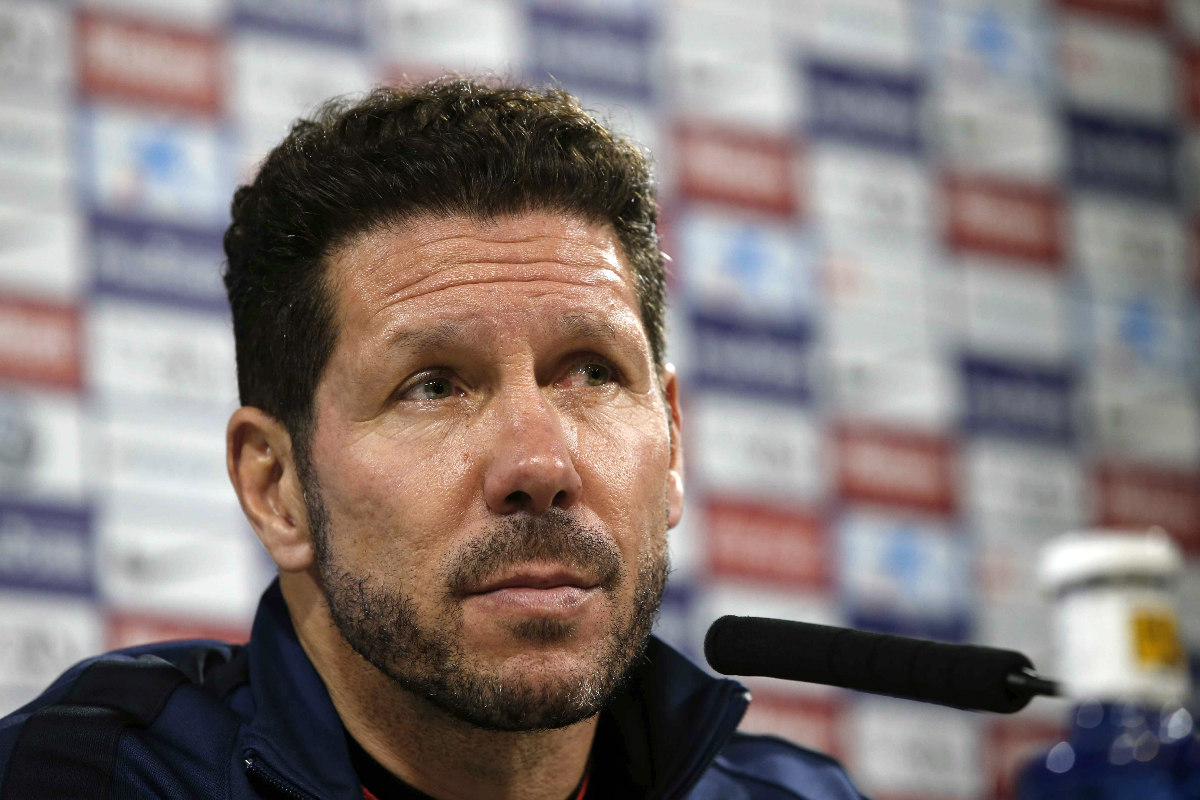 Simeone compareció en rueda de prensa para analizar el partido ante el Athletic. (EFE)