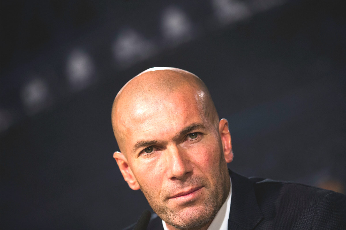 Zidane, en su primera rueda de prensa. (Getty)