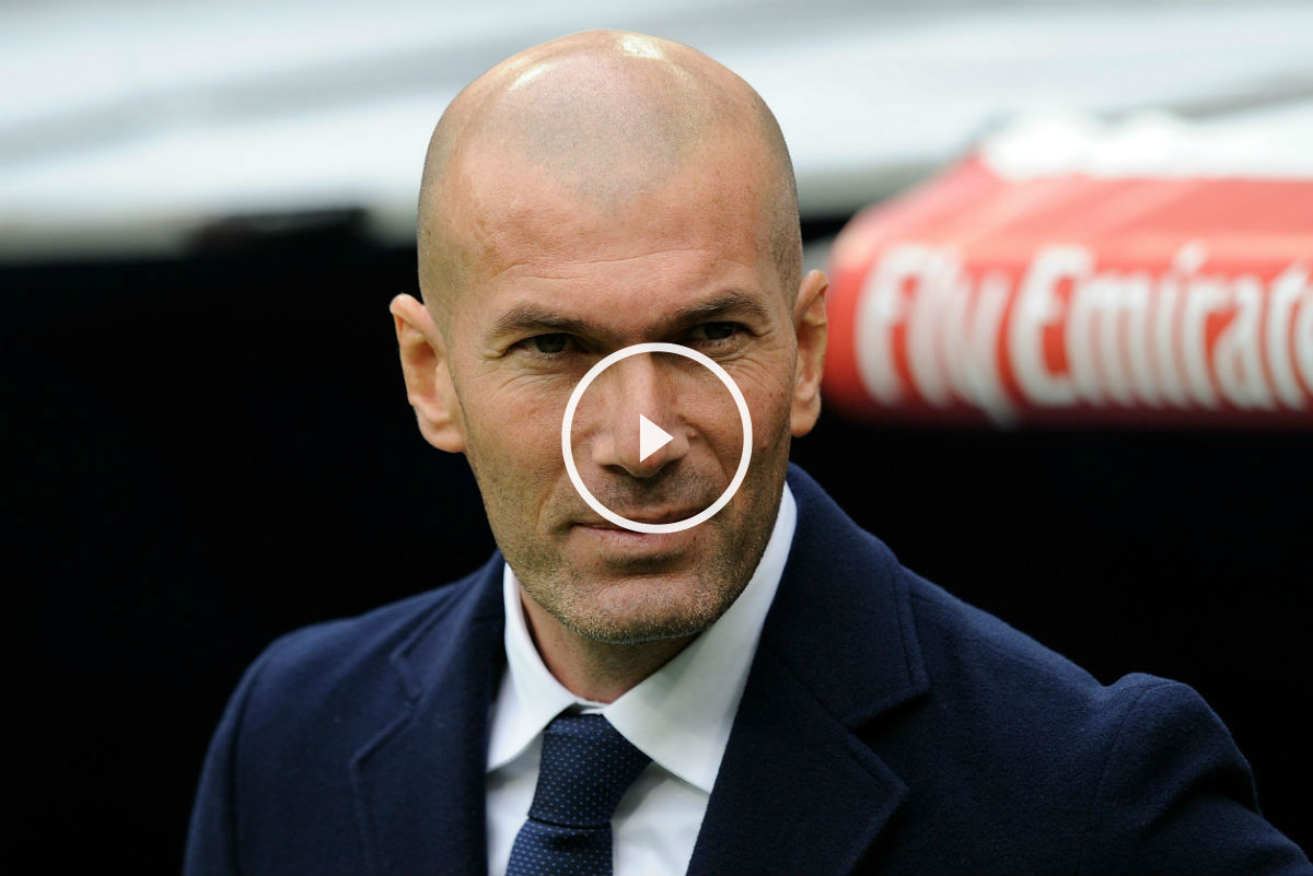 Zidane, en el partido contra el Sporting. (Getty)