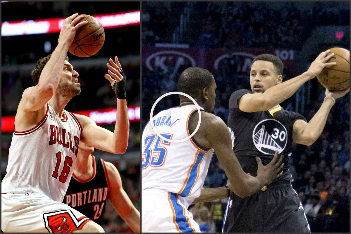 Pau Gasol y Stephen Curry brillaron en la noche NBA. (Getty)