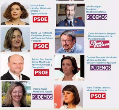 Podemos Aragón publica el posible Gobierno de coalición PSOE-Podemos ¿realidad o ficción?