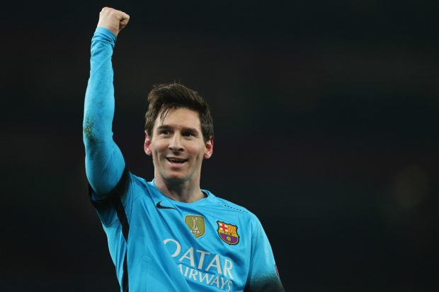 Messi celebra el segundo tanto en Londres. (Getty)