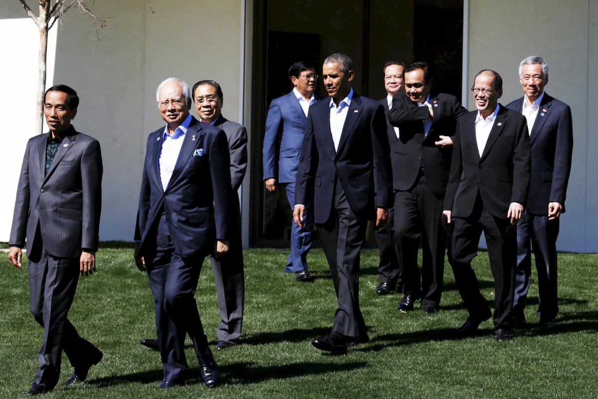 Barack Obama, junto a los líderes asiáticos en una cumbre en California (Foto: Reuters)