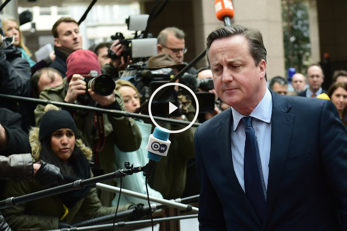 David Cameron, a su llegada a Bruselas. (Foto: AFP)