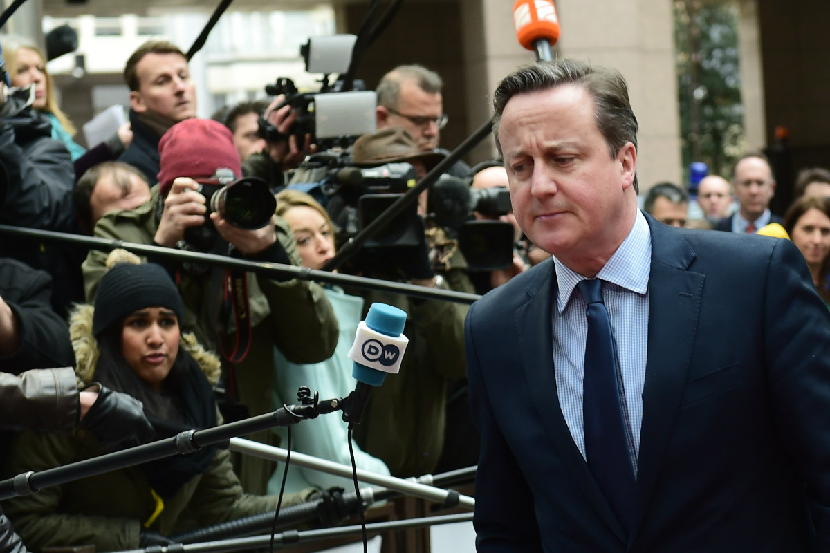 David Cameron, a su llegada a Bruselas. (Foto: AFP)