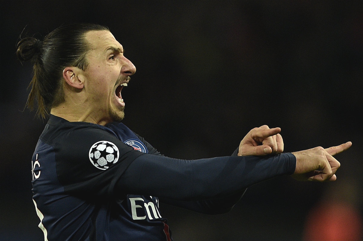 Ibrahimovic celebra un gol con el PSG. (AFP)