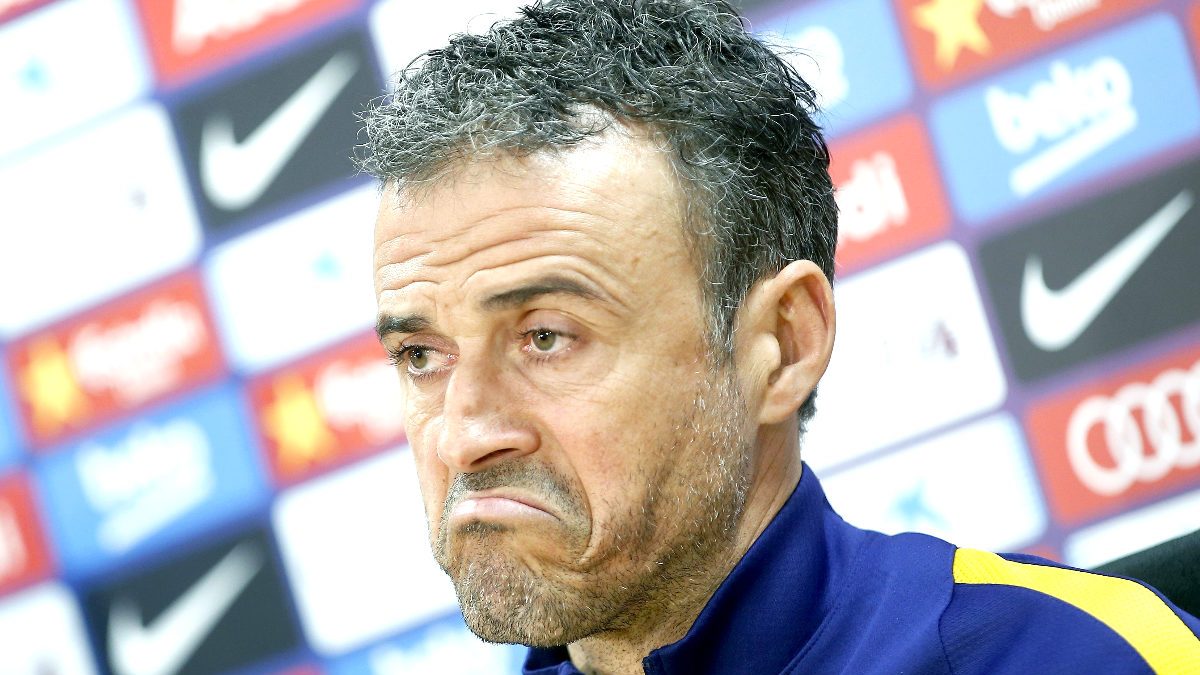 Luis Enrique, en rueda de prensa. (EFE)