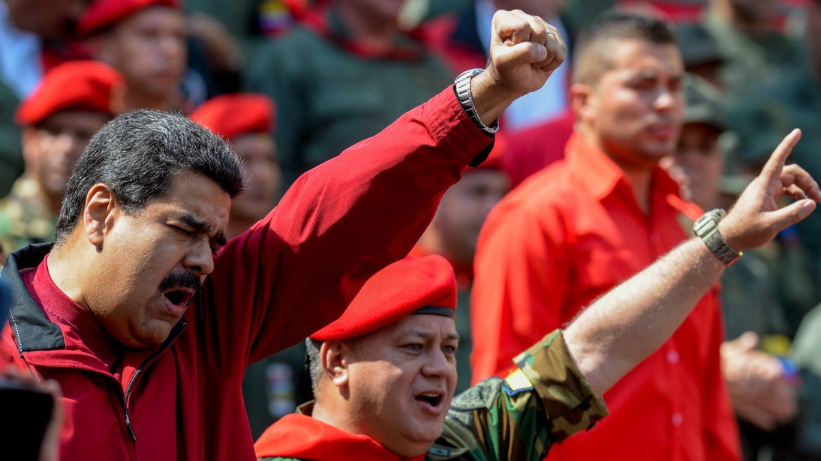 Nicolás Maduro y Diosdado Cabello, líderes chavistas de Venezuela. (AFP)