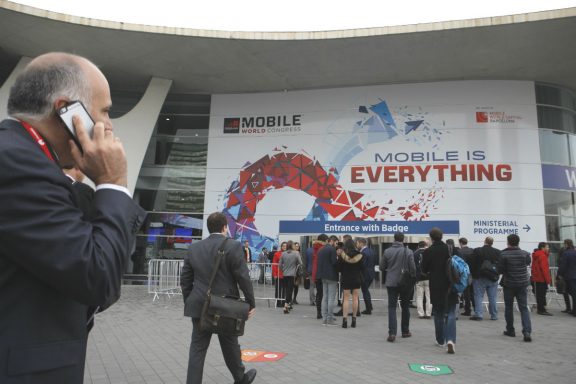 Entrada del Mobile World Congress en Barcelona (Foto: GSMA).