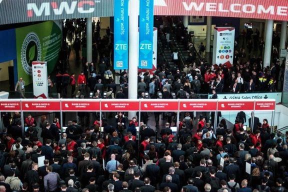 Entrada al recinto ferial dónde se celebra el MWC. (Foto: Getty)