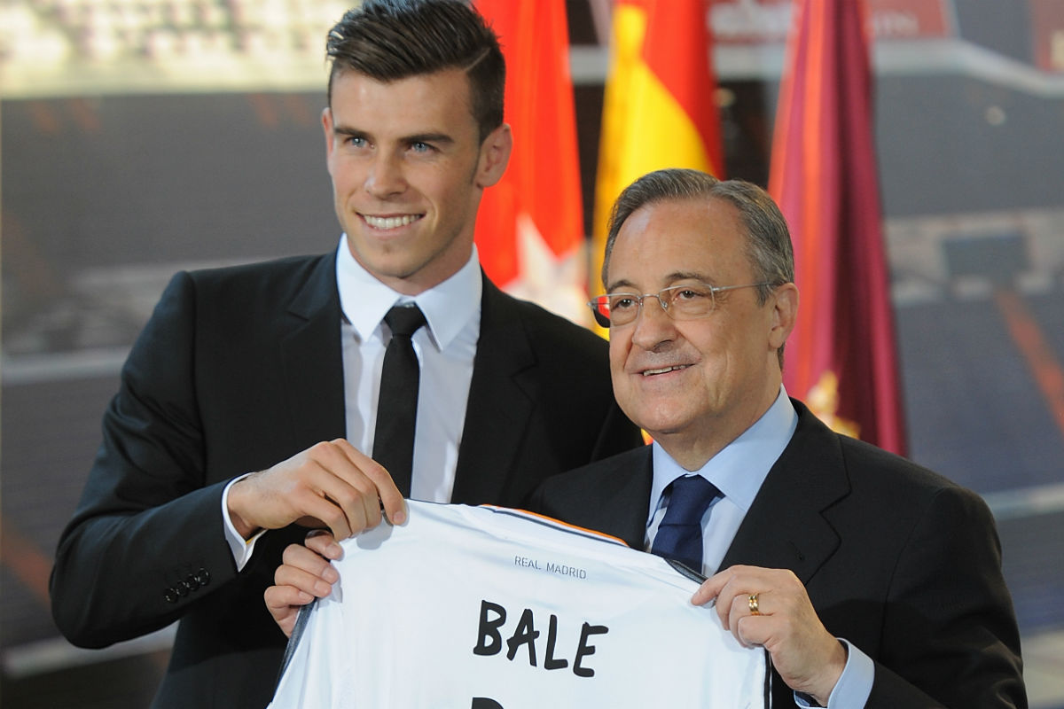 Bale, el día de su presentación como jugador del Real Madrid. (Getty)