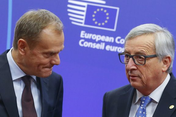Los presidentes del Consejo, Donald Tusk, y de la Comisión, Jean-Claude Juncker. (Reuters)