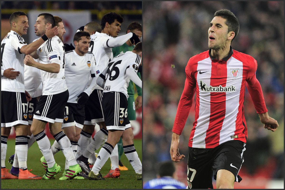 Valencia y Athletic estarán en octavos de la Europa League. (Fotos: AFP)