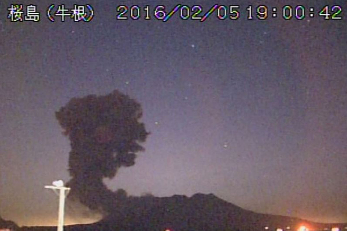 El volcán Sakurajima entra en erupción. (Foto: AMJ)