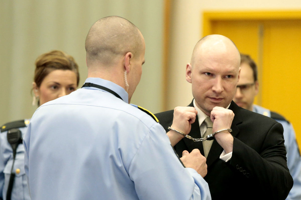 El noruego Anders Behring Breivik durante su juicio por la masacre que cometió en el 2011. (Getty)