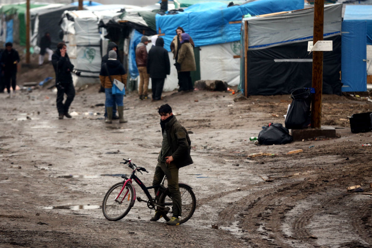 Una imagen del campamento de Calais. (Getty)