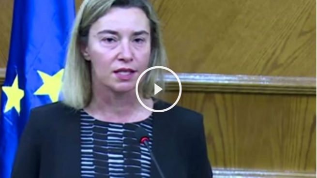 Federica Mogherini llora en público tras los atentados de Bruselas