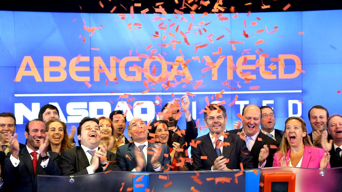 Acto de salida a Bolsa de Abengoa Yield, en 2014.