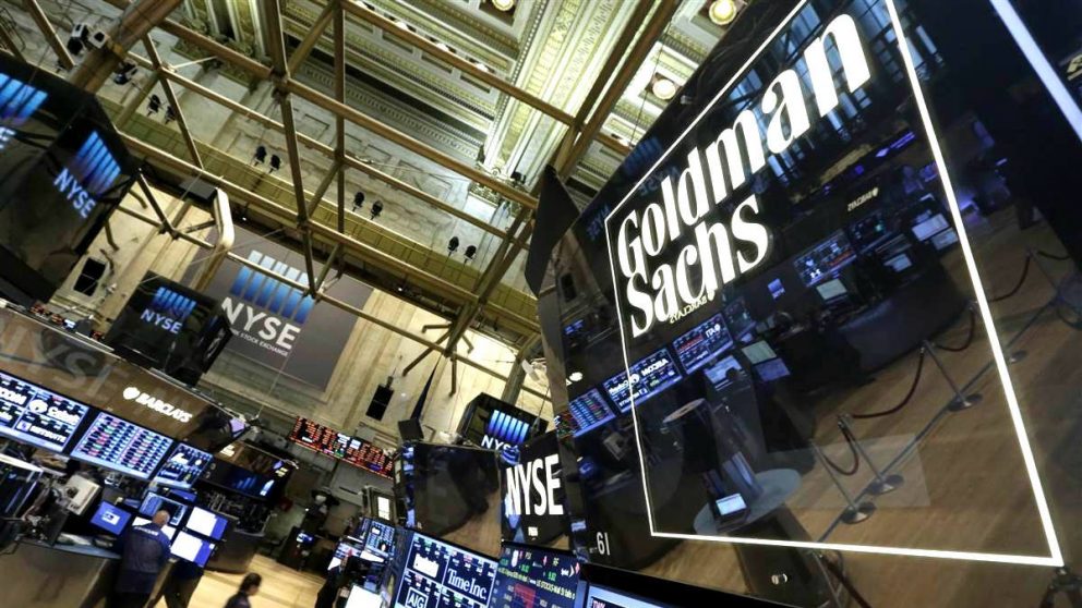 Cartel de Goldman Sachs en Wall Street. (Foto: Reuters)