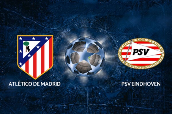 El Atlético de Madrid recibe al PSV en la Champions League.