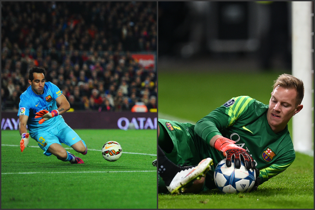 Bravo ha encajado menos goles que Ter Stegen habiendo jugado más partidos. (Getty y AFP)