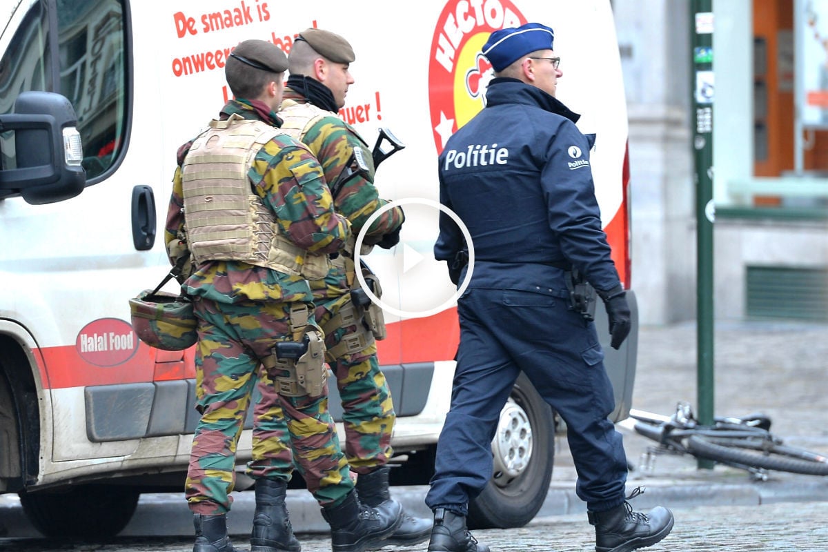 Policías en las calle de Bruselas (Foto: Getty)