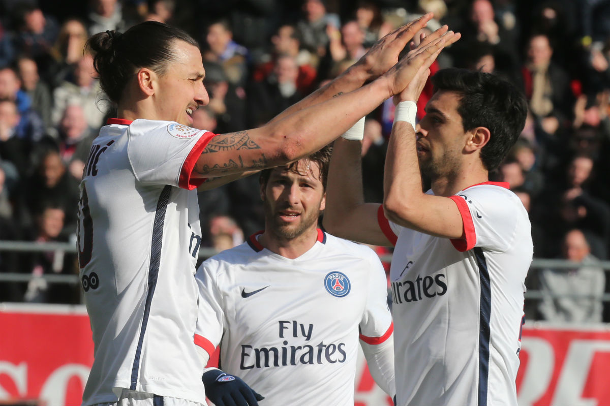 Ibrahimovic anotó cuatro goles en la victoria del PSG frente al Troyes. (AFP)
