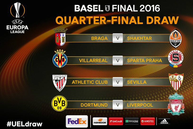 Así quedó el sorteo de Europa League.