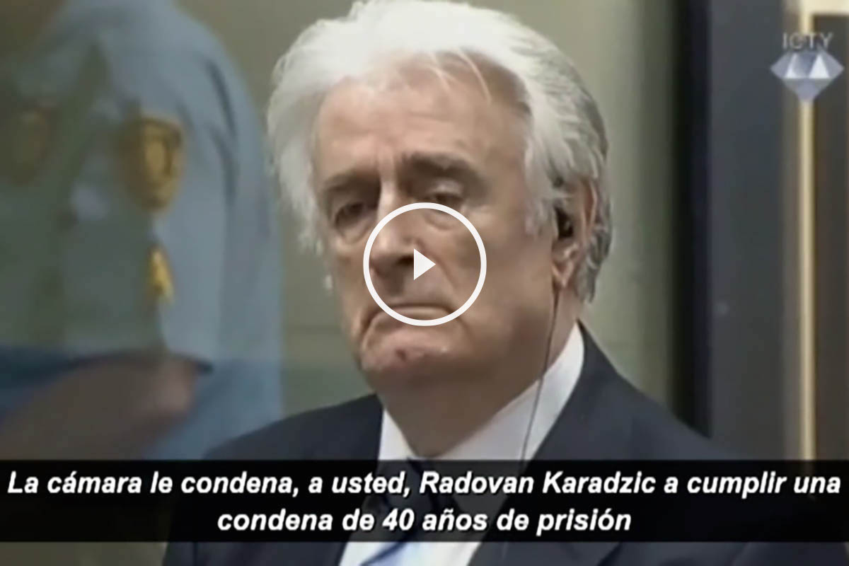 Radovan Karadzic, en el momento en el que le comunican su sentencia.