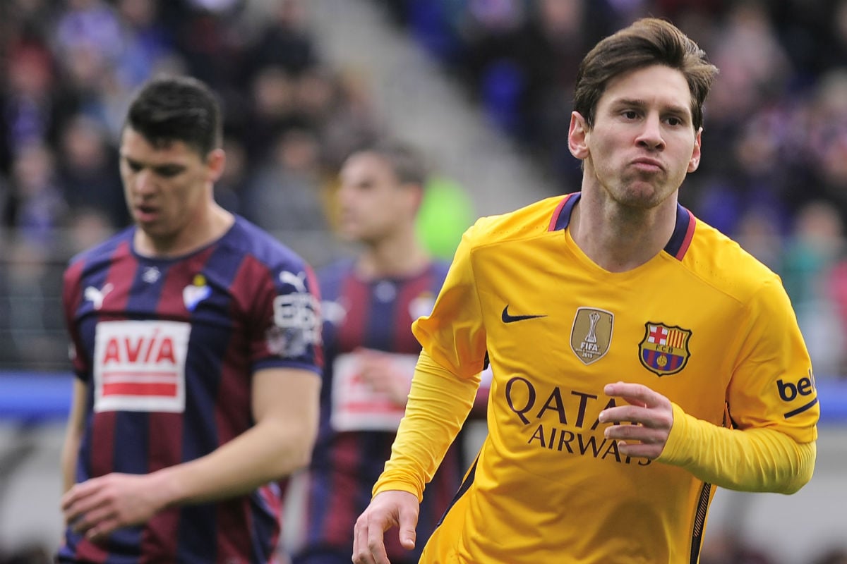 Messi firmó un gran partido en Eibar. (AFP)