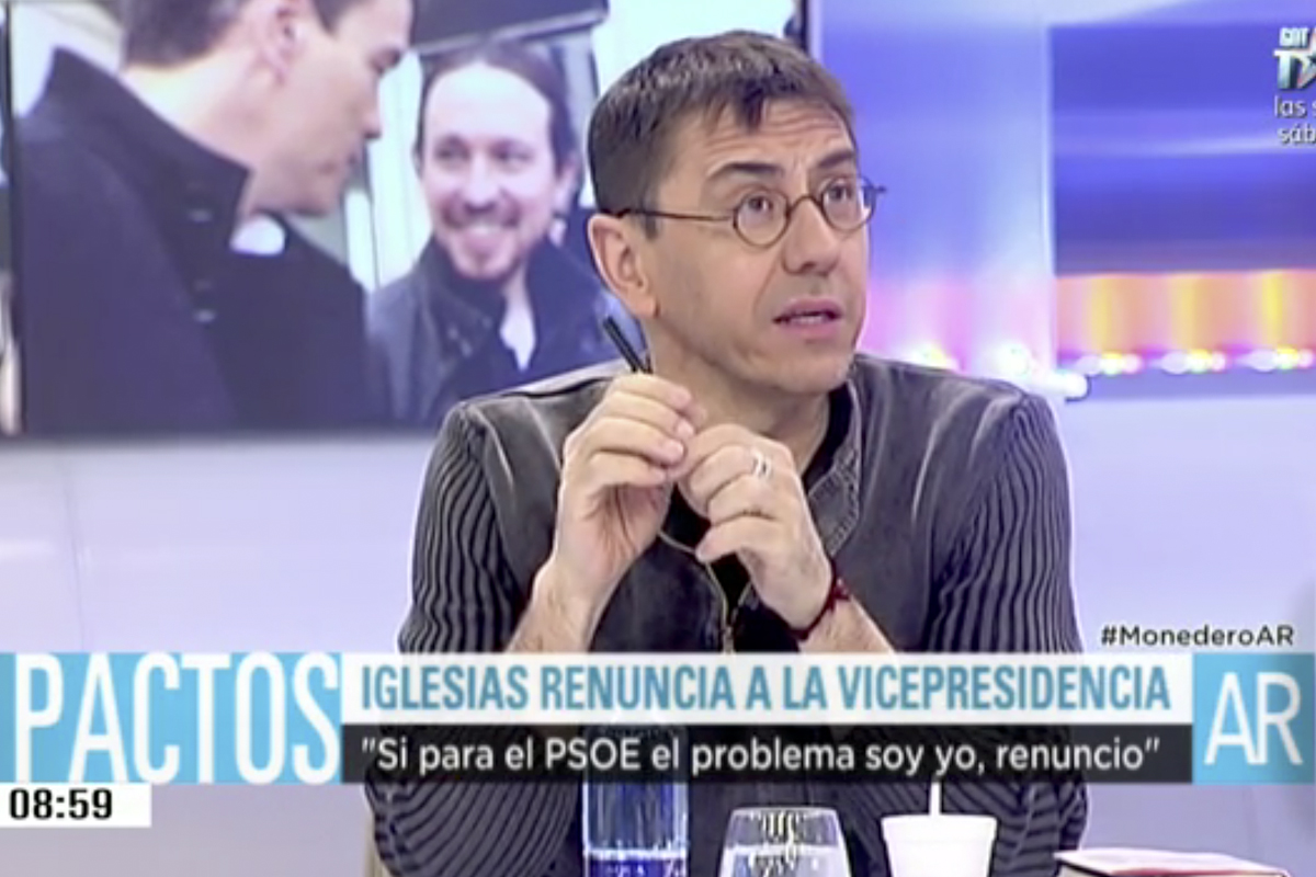Juan Carlos Monedero en Telecinco.