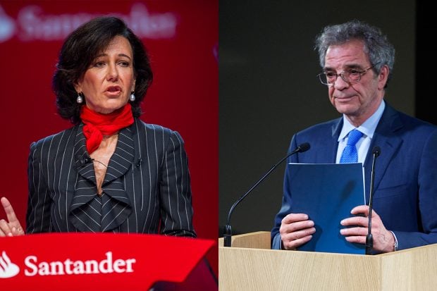 Ana Patricia Botín, presidenta de Banco Santander, y César Alierta, su homólogo en Telefónica (Foto: GETTY)