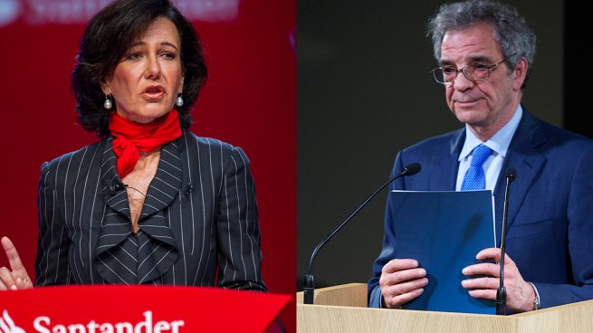 Ana Patricia Botín, presidenta de Banco Santander, y César Alierta, su homólogo en Telefónica (Foto: GETTY)