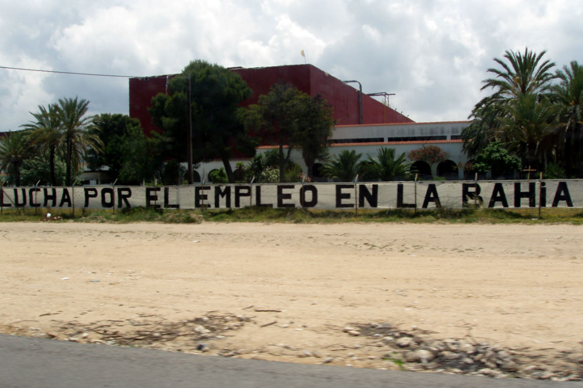 Protestas de los trabajadores de Delphi (Foto: Emilio J. Rodríguez-Posada con licencia CC-BY-SA-2.5).