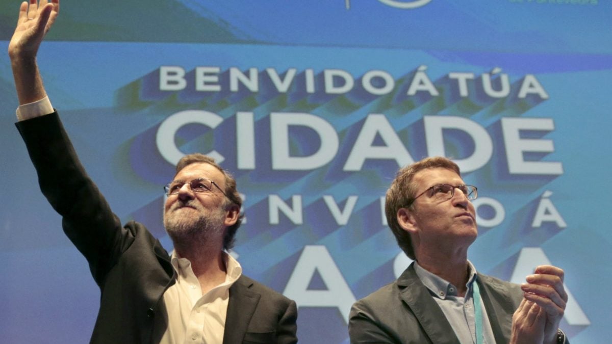 Alberto Núñez Feijóo acompañado de Mariano Rajoy (Foto: Efe).