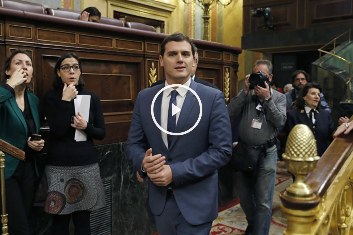 Albert Rivera en el la segunda sesión de investidura de Pedro Sánchez. (Foto:EFE)