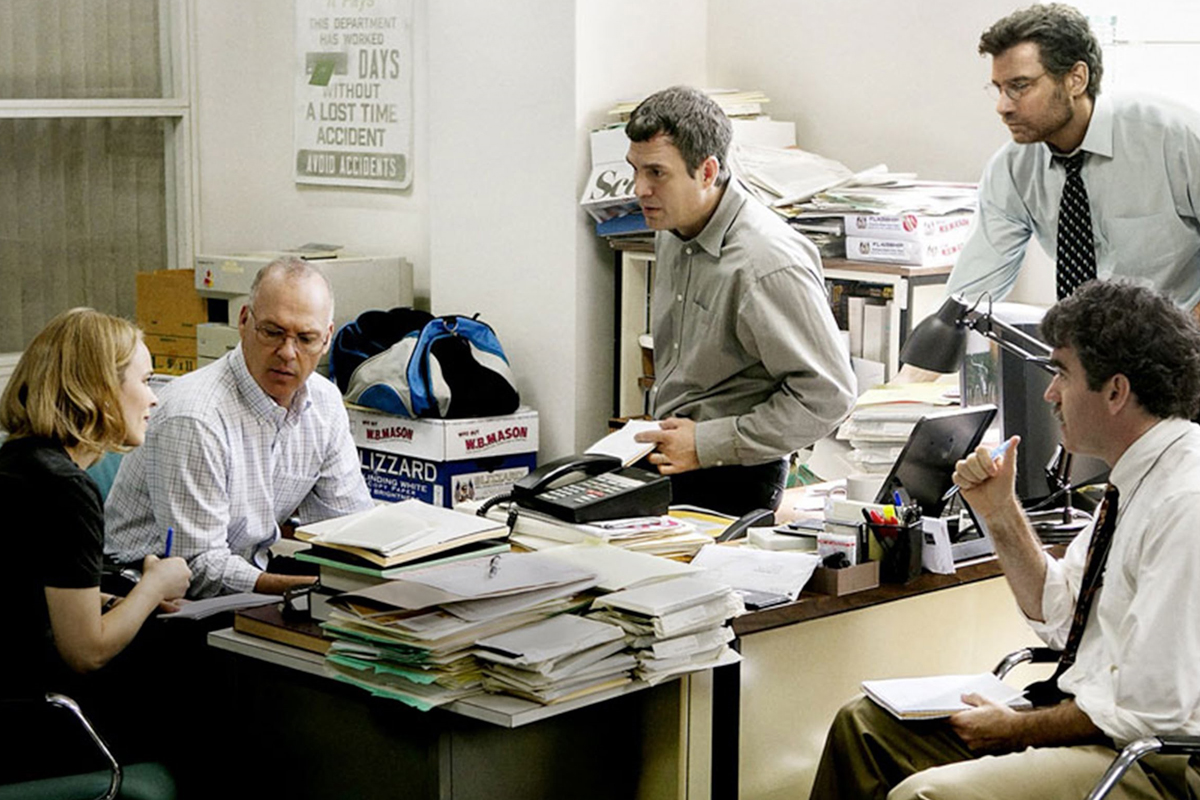 Escena de Spotlight, ganadora del Oscar a Mejor Película.