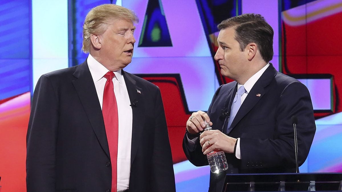 Donald Trump y Ted Cruz.