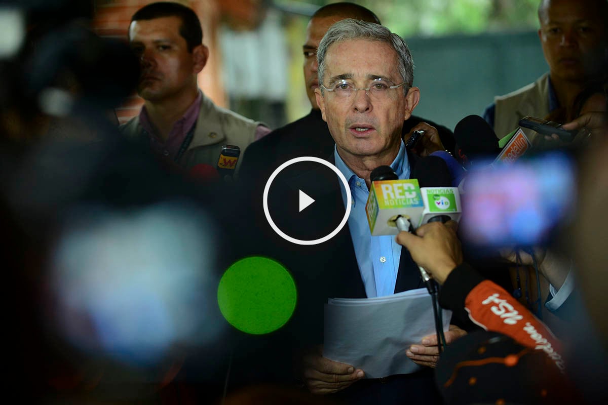 Álvaro Uribe, ex presidente de Colombia. (Foto: AFP)