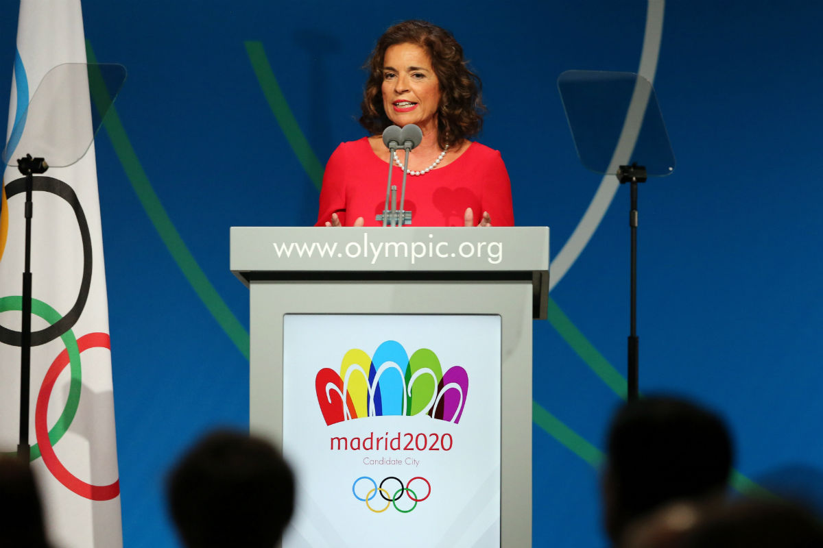 Ana Botella, durante la presentación de la candidatura de Madrid a los Juegos Olímpicos