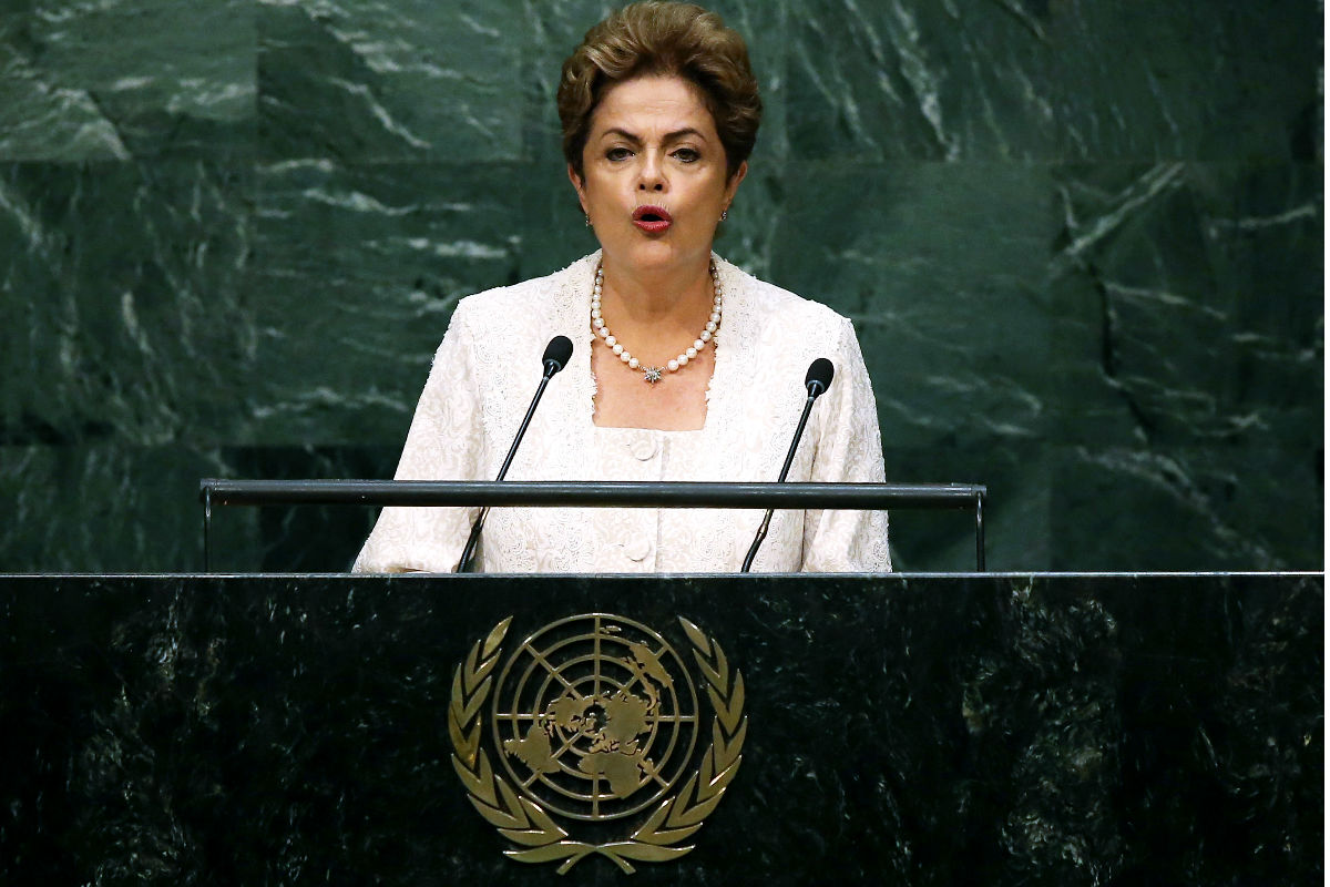 La presidenta de Brasil, Dilma Rousseff en la sede de la ONU en Nueva York. (Getty)
