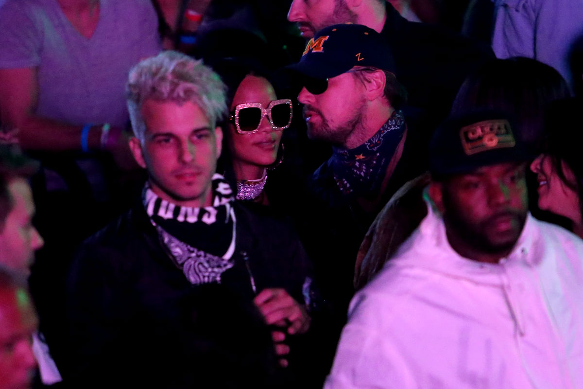 Imagen de Leonardo DiCaprio y Rihanna en Coachella. (Getty)