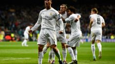 Cristiano celebra su tercer tanto ante el Wolfsburgo. (Getty)