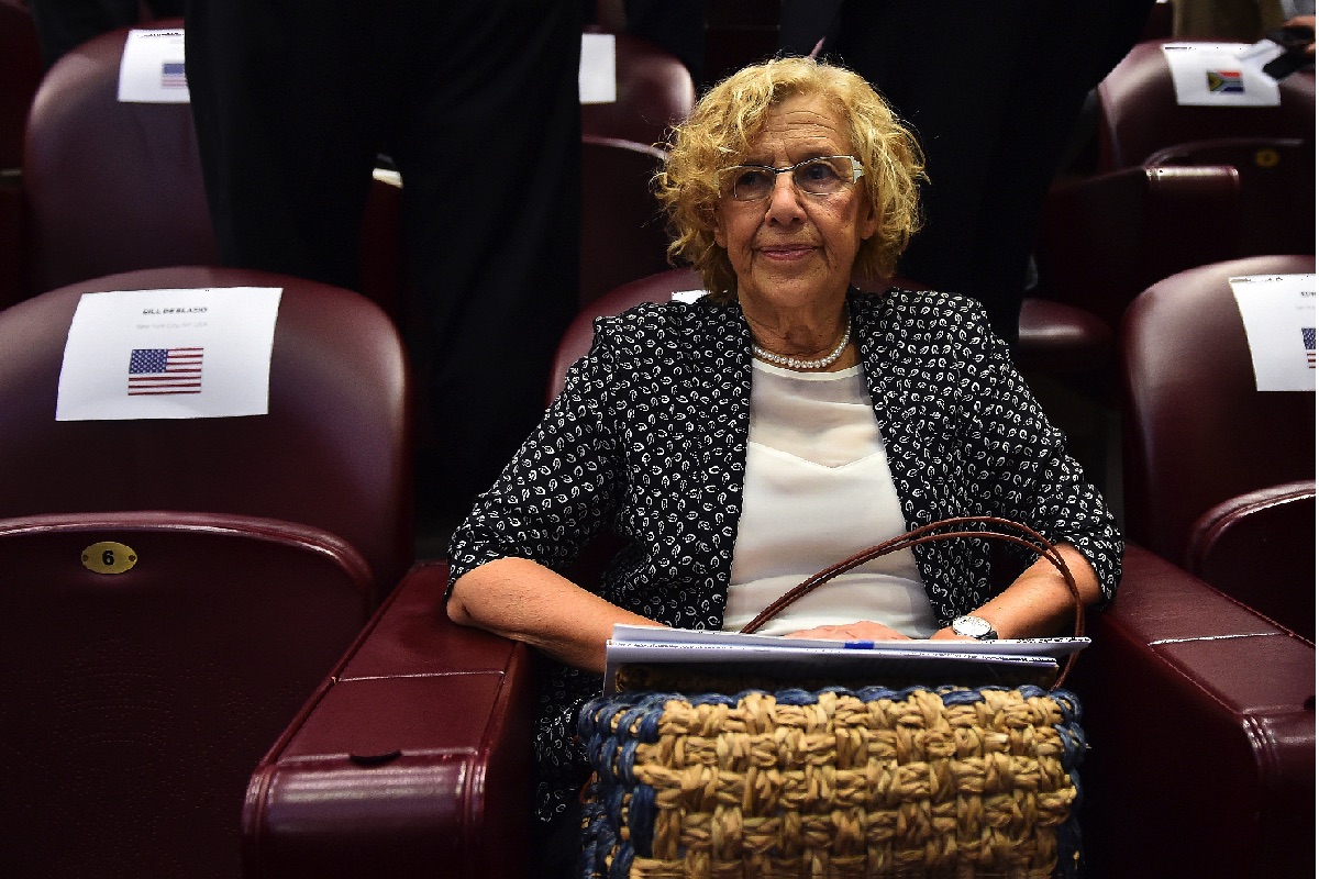 La ex jueza Carmena en el Vaticano. (Foto: AFP)