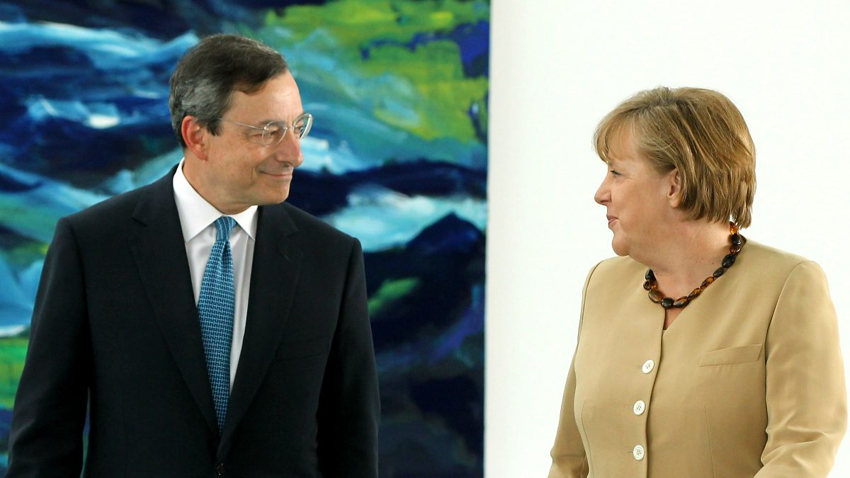 Mario Draghi y Angela Merkel (Foto: GETTY).