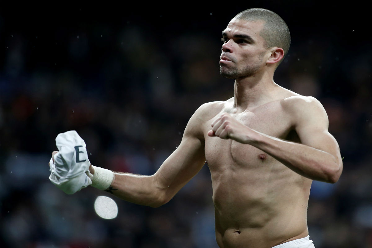 Pepe tras finalizar un partido con el Real Madrid